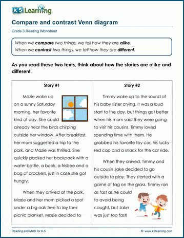 Sample Compare and Contrast Worksheet