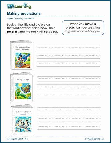 Sample grade 2 reading comprehension exercises